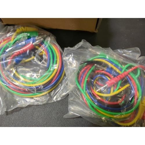 2  piece 14AWG Heavy Duty Test Leads 4mm Banana Plugs to Alligator Clips Flexible Cable Wire Set for Multimeter Electrical Testing 5 Colors 3 Feet