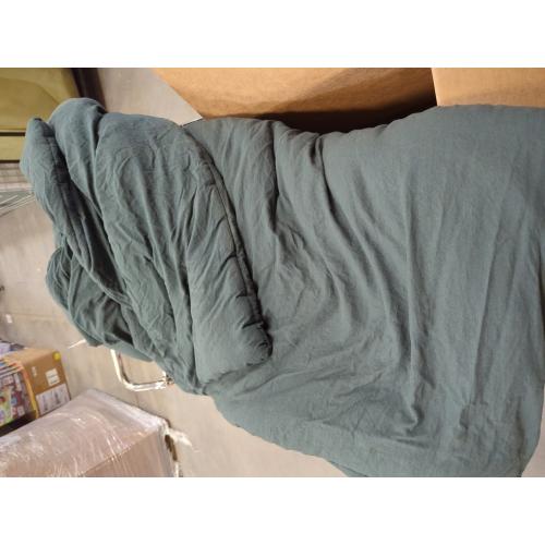 1 Pack Ivellow Green Linen Duvet Cover King 100% Pure Washed French Flax Linen Duvet Cover King Size Soft Breathable Natural Linen King Duvet Cover Linen Bedding
