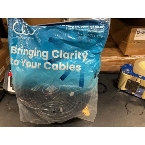 Ultra Clarity Cables Cat 6 Ethernet Cable 100 ft, Outdoor&Indoor 10Gbps Ethernet Cable, High Speed Cat6 Cable RJ45 LAN Internet Cable for Computer, Router, Modem, PS4/5, Xbox, Gaming - Black