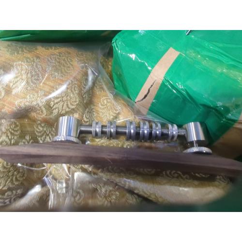 Color Silver Stainless Steel Space Control Adjustable Roller Jazz Guitar Bridge RoseWood Base Electric Guitar Replacement