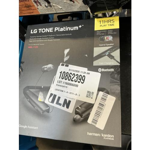 LG - TONE PLATINUM  Bluetooth Headset - Black