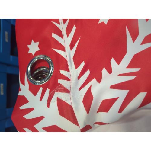 Snowflake Christmas Curtains Living Room 52 x 84 inch, 2 Panels, Grommet Printed Fabric Decorations Blackout Curtains, Thermal Insulated Holiday Red Window Drapes Panel for Kid Room, and Indoor