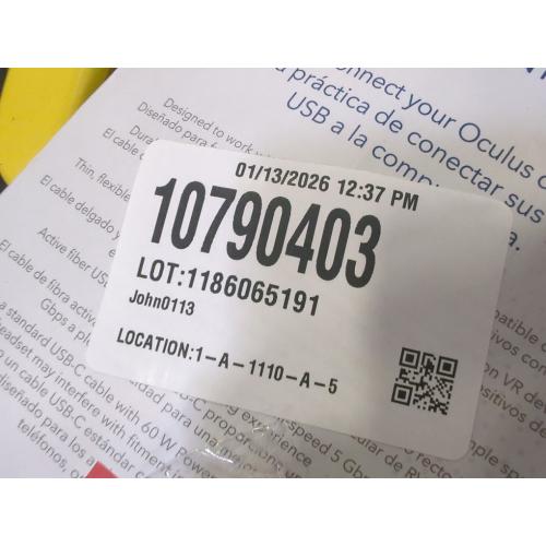 Insignia 16.4' USB-C Virtual Reality Headset Cable for Oculus Quest 2 and Oculus Quest - Black - Model: NS-VR5MCC