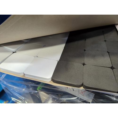 30 Pcs Furniture Pads, Eva Foam Headboard Stoppers for Wall, Bed stoppers, Anti-Vibration Soundproof Pads for Bed Frame|Headboard, Self Adhesive, Square Black and White