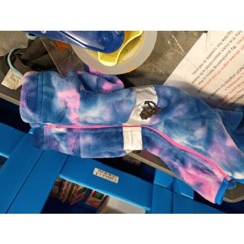 Dog Coat, Tie Dye Fleece Jumpsuit for Small Dogs, Winter Jacket, Reflective Stripes, Comfortable, Lightweight