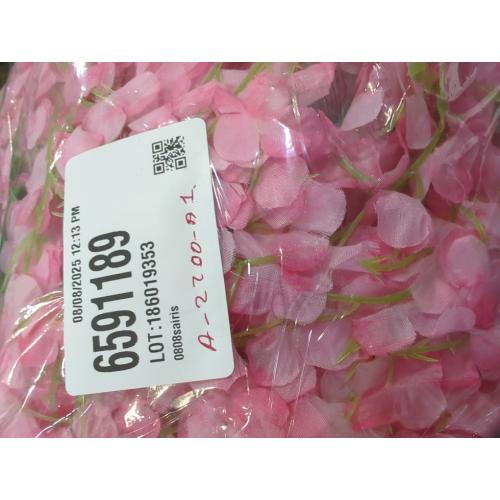 WEISPARK Fake Hanging Flowers - 12 Pieces 3.75 Feet/Piece Artificial Wisteria Vine Ratta Hanging Garland Silk Flowers for Home Party Wedding Decor (Pink)