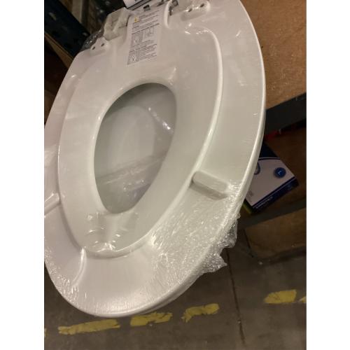 Mayfair NextStep2 Slow-Close Toilet Seat with Built-In Toddler Potty Training Seat, Removable, White, Elongated