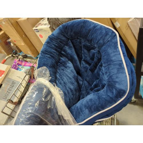 OhGeni Orthopedic Dog Couch Pet Sofa Large Sized Cat Beds with Comfort Foam Support, Soft Comfortable Fabric, Machine Washable Waterproof Removable Cover, 35-Inch (Dark Blue)