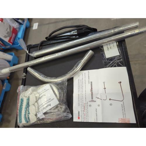 Corner Shower Curtain Rod Adjustable Stainless Steel L Shaped Rack Drill Free Install for Bathroom, Bathtub, Clothing Store (35.5-51.2 x 35.5-51.2)