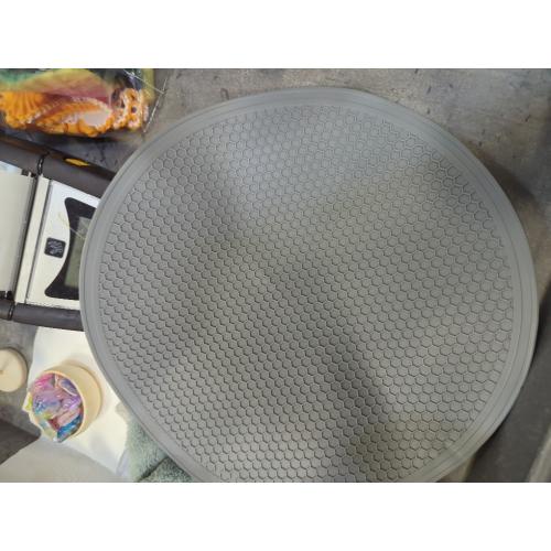 Silicone Microwave Mats, 10 inch Heat Resistant Multifunctional Mat for Kitchen, Non-Slip Silicone Trivet Dishwasher Safe, Splatter Guard, Grey 1 Pcs