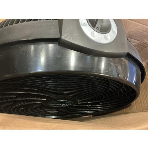 Lasko 20 in. 3 Speeds Cyclone Floor Fan in Black with 90 Degrees Tilt Adjustment, Built-In Carry Handle, Wall Mountable