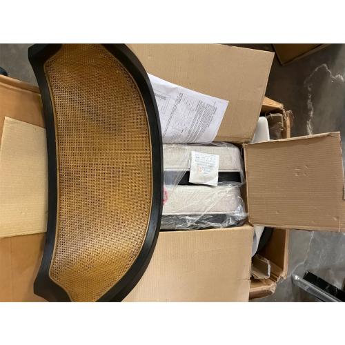 KISLOT Upholstered Dining Chairs Set of 4, Modern Arm Kitchen & Dining Room Chairs with Hidden Casters, Linen Fabric Padded Rolling Chairs, Sturdy Wood Frame, 300 lbs Capacity, Light Linen