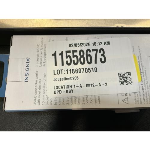 Insignia™ - USB-C Wired Earbud Headphone - Black