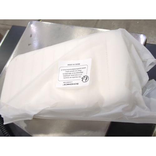 SONGMICS HOME Travel Jewelry Case, Travel Jewelry Box Organizer with Mirror, 4.1 x 8 x 2.4 Inches, Stitching, Portable, Christmas Gift, Cloud White UJBC180W01