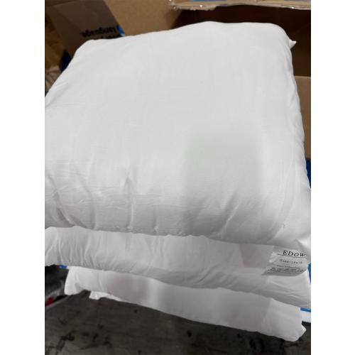 EDOW Throw Pillow Inserts, Set of 4 Lightweight Down Alternative Polyester Pillow, Couch Cushion, Sham Stuffer, Machine Washable. (White, 18x18)