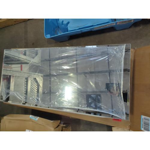 Black Bathroom Medicine Cabinet with Beveled Edge Mirrored Door 16 x 36 inch, Recessed or Surface Mount, with Adjustable Glass Shelves