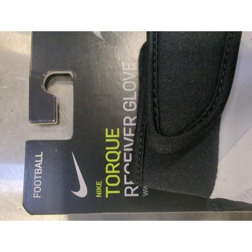 Size L Black and White Nike Youth Torque 2.0 Receiver Gloves
