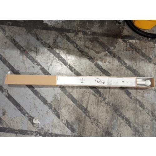 allen   roth 72-in to 144-in White Steel Single Curtain Rod with Finials