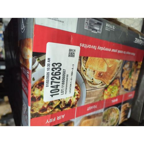 BLACK DECKER 4-Slice Crisp 'N Bake Air Fry Toaster Oven, TO1787SS, 5 Cooking Functions, 30 Minute Timer, Stainless Steel