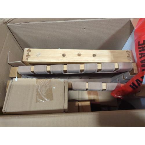 Nathan James Cohen Mid-Century Modern 29 in. Wood Bar Stool, Upholstered Faux Leather Bar Height Stool with Solid Wood Frame, Natural Brown, Set of 2