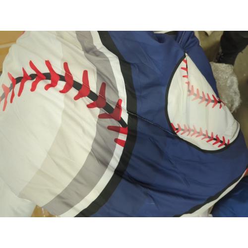 ADASMILE A & S Baseball Sheets Medium for Boys Kids Sports Sheet for Teens Baseball Bedding Set 3D Blue Ball Game Printed Bed Sheet with Pillowcase Soft Microfiber All Season Room Decor