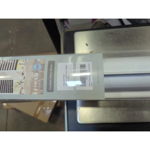 Persilux Cordless Zebra Blinds for Windows Free-Stop Roller Windows Shades (23 W X 64 H, White) Dual Layer Light Control for Day and Night, Light Filtering Sheer Shades for Home, Easy to Install