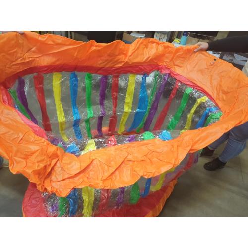 Size 73 Diameter Inflatable Giant Colorful Rolling Wheel for Outdoor Backyard Lawn