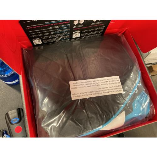 New only open for inspection Throne Boss Gaming Bean Bag Chair for Kids with High Back – Floor Gaming Chair, Easy to Clean Oxford 420D Fabric, Large Side Pockets, Headphone Hanger – Cover ONLY Add 200 Liters Beans (Blue)