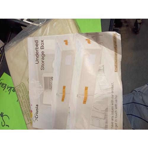 Criusia Under Bed Storage Bins with Clear PVC Lids – 2 Pack ...