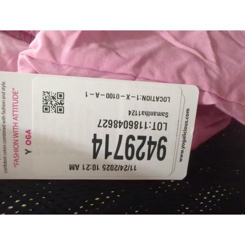 Yoga- lic-ious girls pink 2 piece set with shorts size s (7/8)