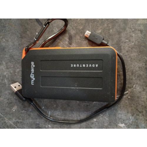 myCharge Portable Charger Waterproof USB C Power Bank Adventure, Rugged Outdoor External Battery Pack Backup (6700 mAh (Blue))