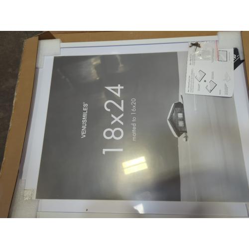 18x24 inch Picture Frame, 18x24 Photo Frames with 16x20 Removable Mat - High Definition Plexiglass - Vertical and Horizontal Display - Wall Hanging Poster Frame - White, 3 Pack