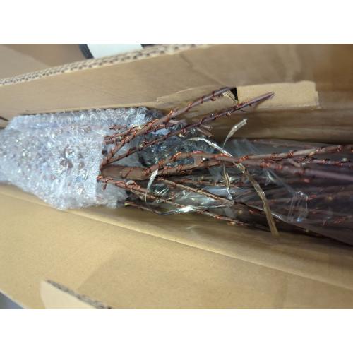 Hairui Lighted Brown Alpine Tree with 450L Warm White Fairy Lights 4FT, Brown Twig Tree with Lights for Indoor Outdoor Home Party Halloween Christmas Decoration