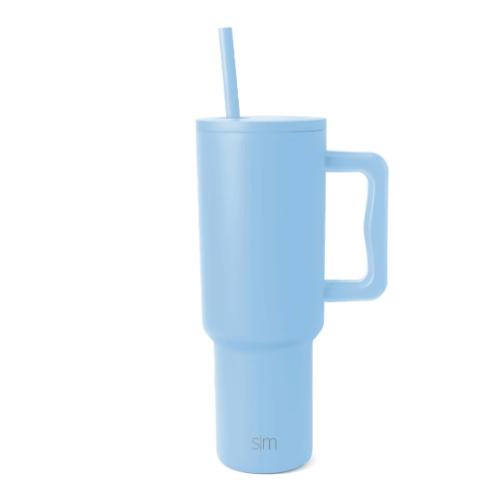 Simple Modern Trek 40oz Stainless Steel Tumbler Light Blue: Portable Drinkware for Cold Beverages, Hand Wash