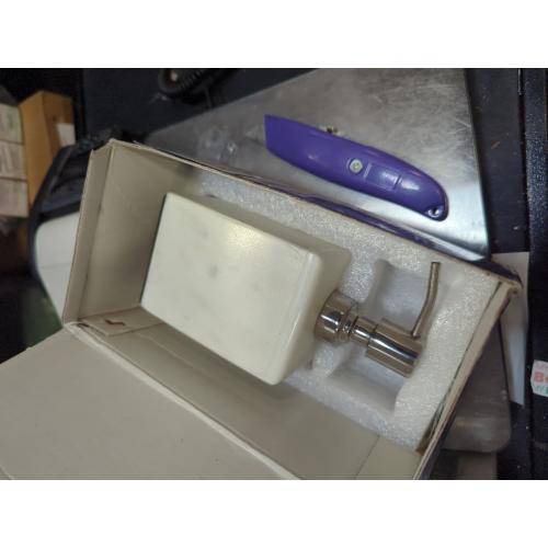 Soap/Lotion Dispenser - Made of Genuine Indian Marble - Luxury Bathroom Accessories Bath Set - White