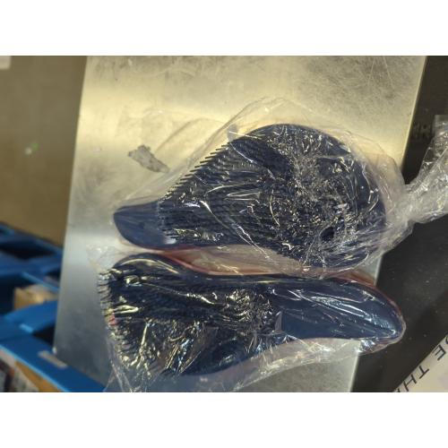 Crave Naturals Glide Thru Detangling Hair Brushes for Adults & Kids Hair- 2 Pack, Purple