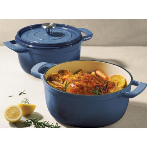 Tramontina Cast Iron Dutch Ovens Set of Two Sizes 4 Qt 6 Qt ...
