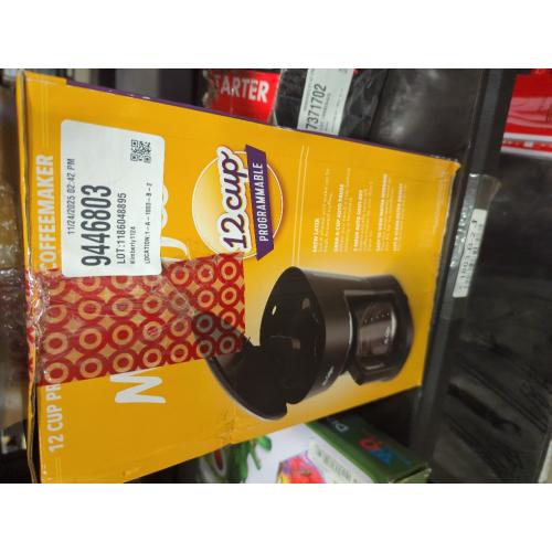 Mr. Coffee 12-Cup Programmable Coffee Maker Black: Stainless Steel Drip Machine, Dishwasher-Safe, Electric, Paper Filter