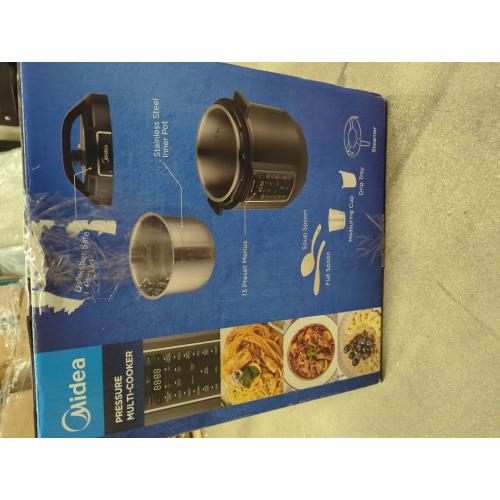 Midea 12-in-1 Electric Pressure Cooker, 8 Quarts, 12 Presets, Multi-Functional Programmable Slow Cooker, Rice Cooker, Steamer, Sauté Pan, Yogurt Maker, and More, Stainless Steel