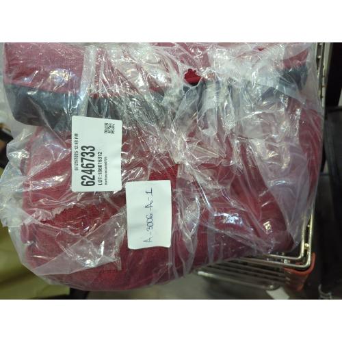 downluxe Indoor Chair Cushions for Dining Chairs, Tufted Overstuffed Textured Foam Kitchen Chair Pads with Ties and Non-Slip Backing, 15.5 x 15.5 x 4, Red, 6 Pack