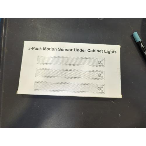 Under Cabinet Lights, 68-LED Rechargeable Battery Operated Motion Sensor Lights Indoor, 1800mAh Magnetic Dimmable Closet Lights, 3 Color Wireless Under Counter Night Lights for Kitchen Stair, 3 Packs