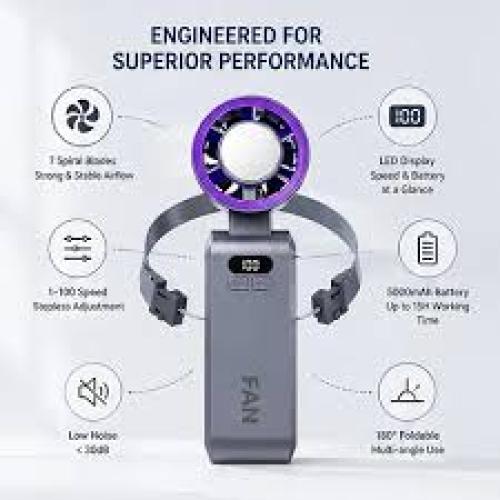 Ventilador Portátil De Mano Pantalla Led,velocidad Ajustable ...