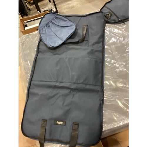 Halfday Convertible 2-in-1 Garment Duffel Weekender Bag 45L | Wrinkle-Free Travel, Hanging Suit Compartment, Shoe Pockets, Trolley Sleeve. Durable & Water-Resistant Carry-On, Marine