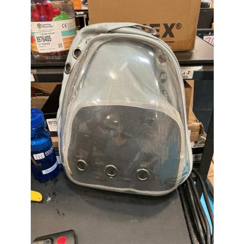 Pet Backpack Carrier with Harness Backpack for Cats, Small Dogs, Bunnies etc with Harness Included, Pet Carrier for Traveling, Walking, Hiking and Outdoor Activities (Grey)