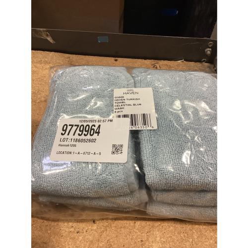 Haven Turkish Cotton Washcloth in Celestial Blue 6 PACK