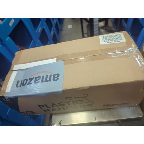 NEATERIZE Clothes Hangers Plastic 50 Pack for Adults - Plastic Hangers  the Perfect Coat Hanger and Space Saving Clothes Hangers for Closet  Percheros