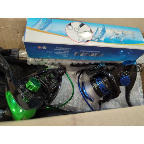 Fishing Rod, 2PCS Telescopic Fishing Rod and Reel Combo with Fishing Pliers and Lip Gripper, Pre-Loaded Spinning Reel Combo, Fishing Pole with Carrier Bag Fishing Gear