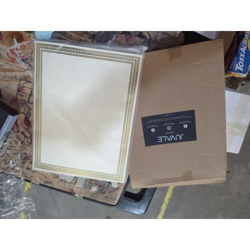 Juvale 50 Sheets Gold Foil Award Certificate Paper 8.5 x 11 for Printing - Blank Cardstock for Graduation Diploma (Ivory)