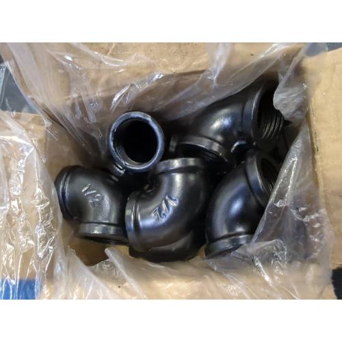 Black 10 Pack 1/2 GeilSpace Elbow, Malleable Iron Pipe Fittings - Vintage DIY Industrial Shelving, Industrial Decor, Furniture DIY (1/2, Black)