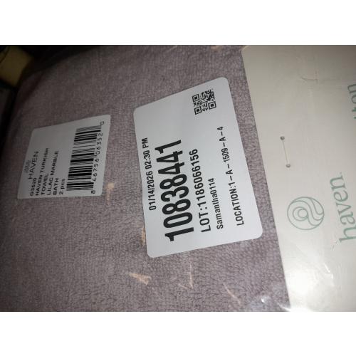 Haven Turkish Cotton Bath Towel in Lilac Marble